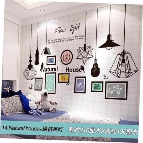 bedroom room wallpaper sticker wall decoration sea newspape