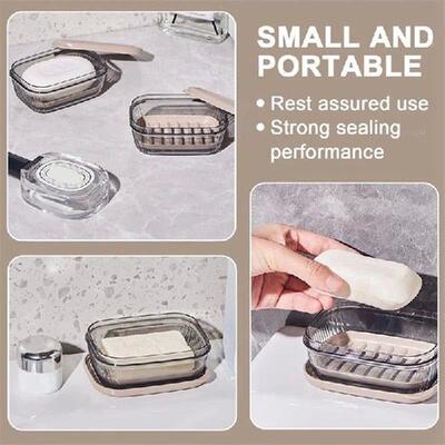 Travel Soap Case With Drainage, Leakproof Soap Holder For