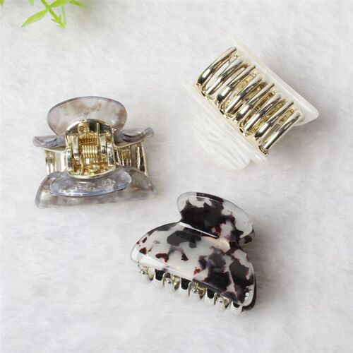 3pack Hair Clip Daisy Acrylic Plastic Small Hair Claw For Wo