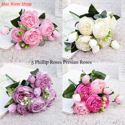 2021 Beautiful Rose Peony Artificial Silk Flowers Small bouq