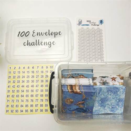 100 Envelope Challenge Box Set Money saving organizer