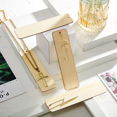 Wood Bookmark Bulk Blank Bookmarks with Ropes Wooden Book Ma