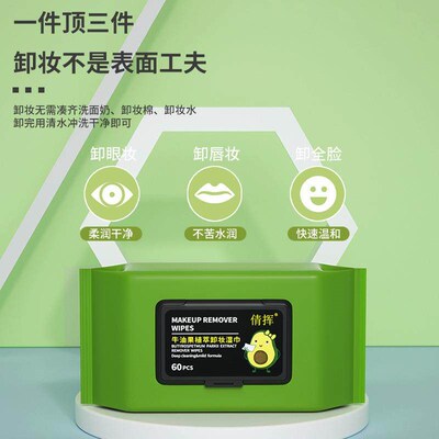 Avocado Makeup Remover Wipes for Gentle and Deep Cleansing,