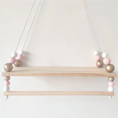 Nordic Style Handmade Kindergarten Decorative Wall Shelf Gir