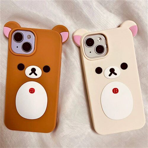 Japan Cute 3D Bear Ears Design Crossbody Lanyard Case For iP