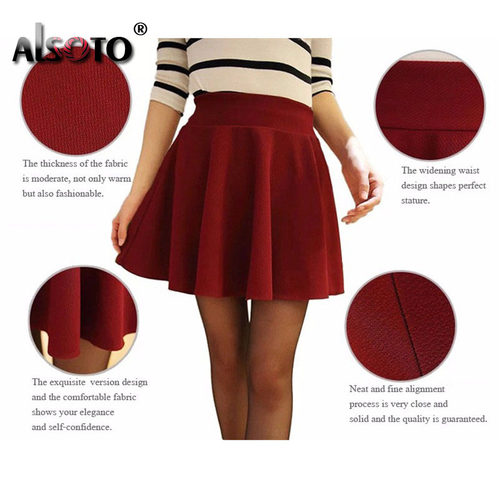 Winter and Summer style Women skirt elastic faldas ladies mi
