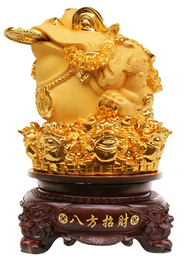 金蟾招财摆件店铺吧台收银台装饰摆设办公室饭店开业礼品贺礼送礼