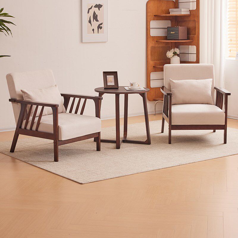 阳台椅客厅实木单人沙发懒人休闲椅洽谈茶桌椅民宿躺椅看书三件,住宅家具,阳台椅,淘宝优惠券,粉丝福利购,淘宝优惠卷