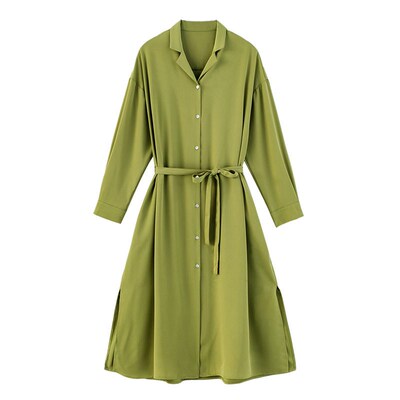 Sadroiouie Aocado Green Dress Womens Spring and Summer Chif