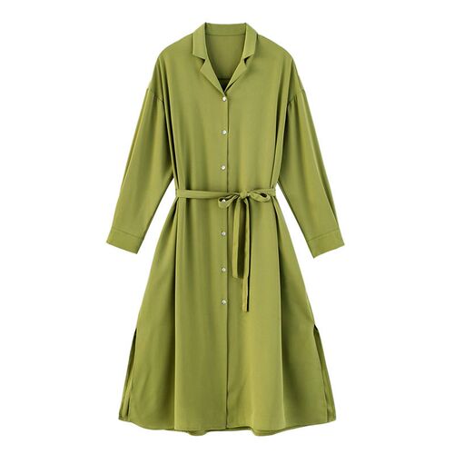 Sadroiouie Aocado Green Dress Womens Spring and Summer Chif