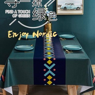 Table cloth waterproof,oil proof and wash free PVC table mat