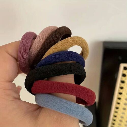 50PCS/Set New Women Girls Candy Colors Nylon Basic Scrunchie