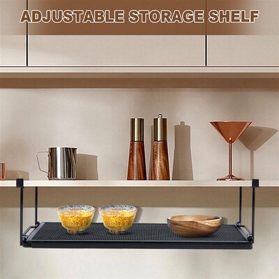 Extendable Under Cabinet Organizer Shelf Steel Under Desk St