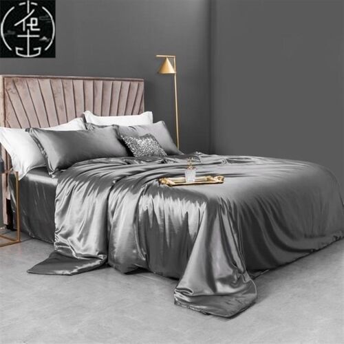 Stain Silk Bedsheet Fitted Set Bed Sheet Duvet Cover Bedding