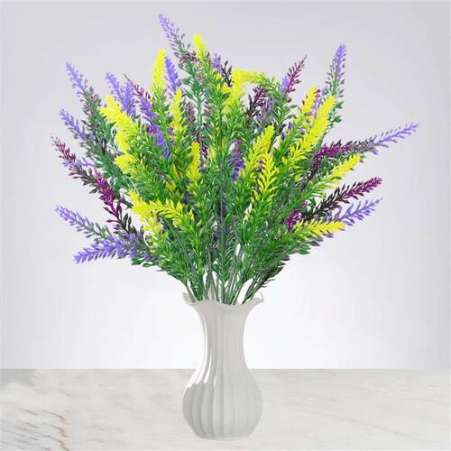 Artificial artificial lavender plant plastic fake flower vas