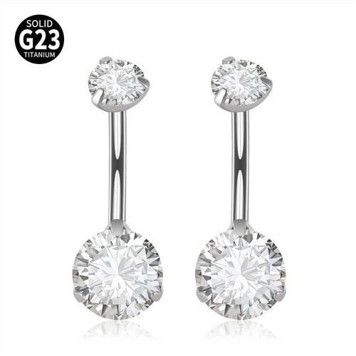 pc 4G Surgical Steel Belly Button Ring Navel Ear Rings CZ