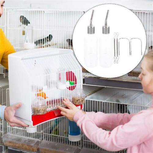 2 PCS Rabbit Drinking Bottle Water Where Pet Hanging Feeder