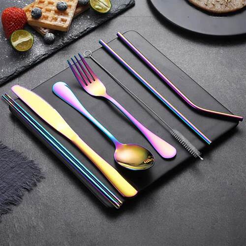 8PCS Portable Cutlery Single Box Suitable For Outdoor Picnic