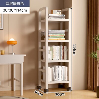 Iron bookshelf storage rack, floor standing multi-layer with