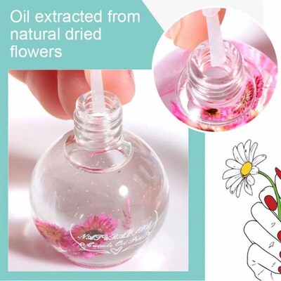 1~10PCS Bottle 15ml Nail Cuticle Oil Dried Flowers Softener