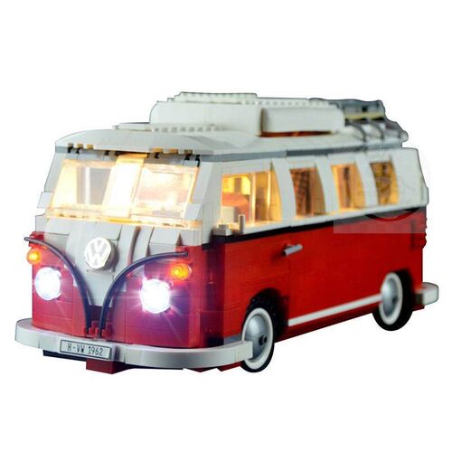 。Luminous assembled building block lamps Volkswagen T1 camp