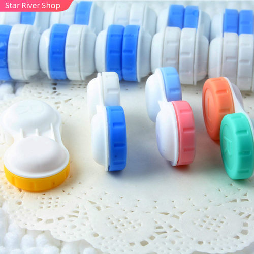 5/10 pcs lot Colored Contact Lenses Case L+R Contact Lens Ca