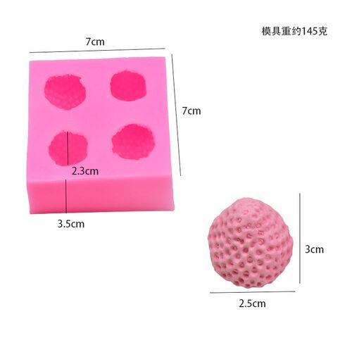 Strawberry 3D Silicone Mold for DIY Candle Cake Baking 3D Si