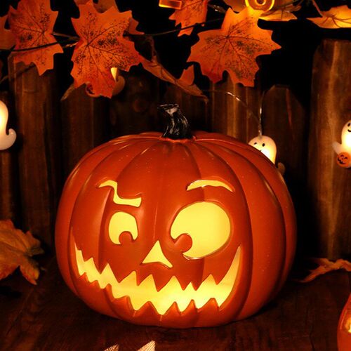 Halloween Pumpkin Lights Decorations Plastic Jack-O-Lantern