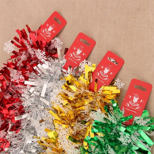 Christmas Garland Decor - Colorful Tinsel for Tree & Party