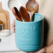 Holder Utensil for Countertop Cooking Ceramic Large Kitchen