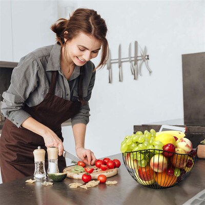 Metal Fruit Basket Morden Wire Snack Bread Vegetable Storage