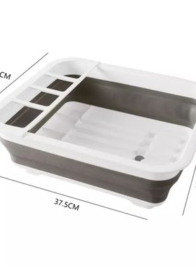 Foldable Dish Rack Drainer Portable Dry Dinnerware Organizer