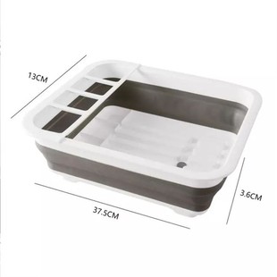 Foldable Dish Rack Drainer Portable Dry Dinnerware Organizer