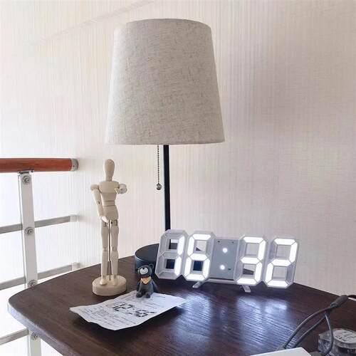 3D LED Digital Clock Wall Deco Glowing Night Mode Adjustable