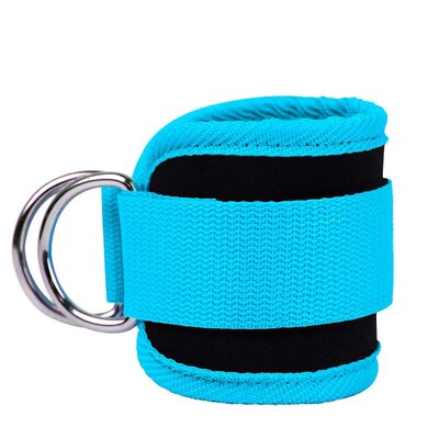 Gym Ankle Straps Double D-Ring Adjustable Neoprene Padded Cu