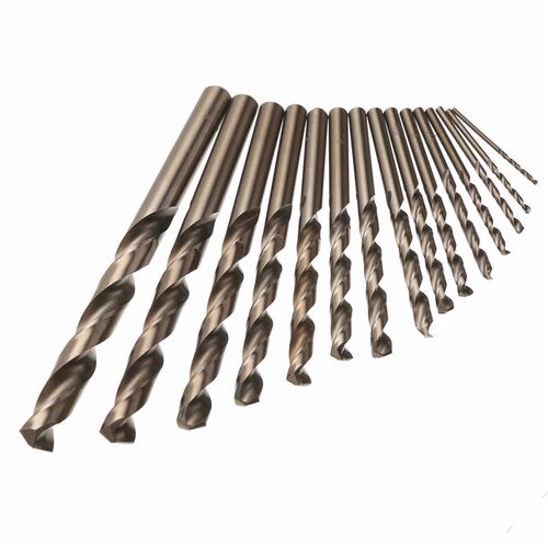 15pcs Cobalt Drill Bits  Metal Wood Working M35 HSS Steel St