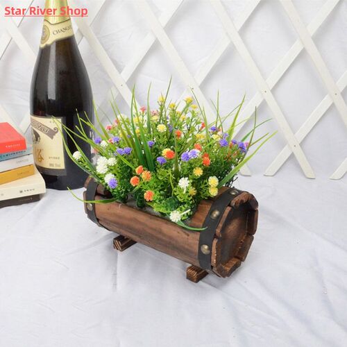 Carbonized Wooden Flower Pot Succulent Plant Potted Planter