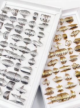 20 Pcs/Lot Fashion Stainless Steel Hollow Rings for Women Mi