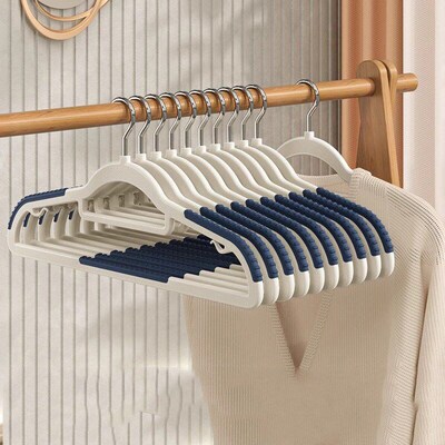 Plastic Hangers for Home Antislip Fishmouth Doubleposition C