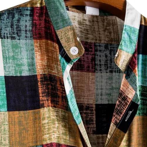 Men Clothing 2023 Summer New Mens Fashion rend Color Plaid
