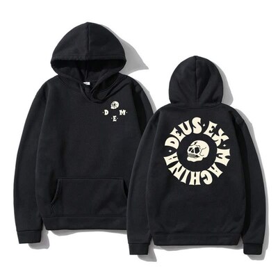 Hoodie Men DEUS Cool Cotton Sweatshirt Ex Machina Print Wome