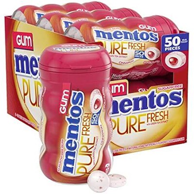 Mentos Pure Fresh Sugar-Free Chewing Gum with Xylitol, Ci