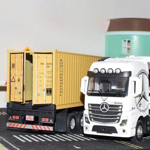 1:50 Diecast Alloy Truck Head Model Toy Container Truck Pull