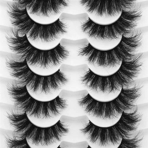 7 Pairs Faux Mink Lashes Fluffy False Eyelashes Thick Volume
