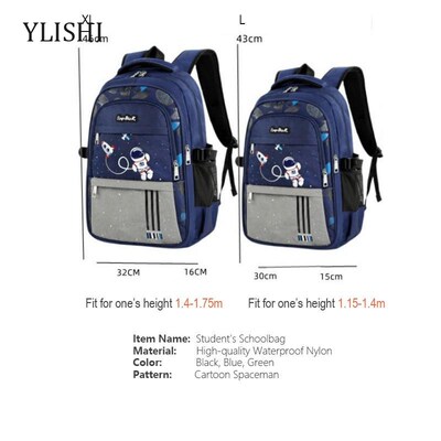 Children School Bags Boys School Backpack Spaceman Waterpro