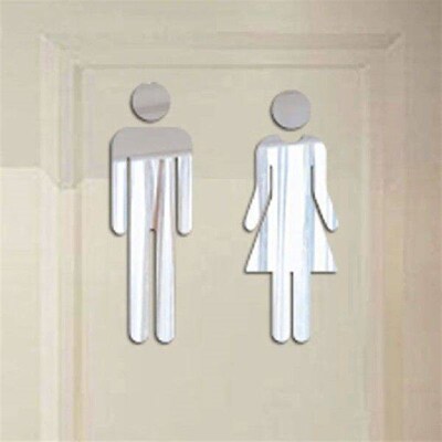 Tips Sticker Bathroom Door WC Decoration Washroom ter