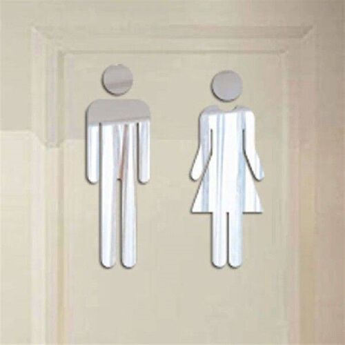Tips Sticker Bathroom Door WC Decoration Washroom ter