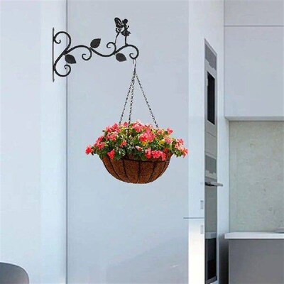 11.8inch Hanging Plant Bracket Hook Heavy Duty Black Iron
