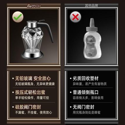 Glass Honey Jar Mini Small Honey Bottle Container Pot蜂蜜罐