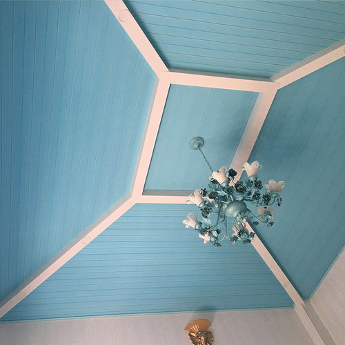 生态木75浮雕板墙裙护墙板吊顶天花装饰板白色木纹PVC装修材料